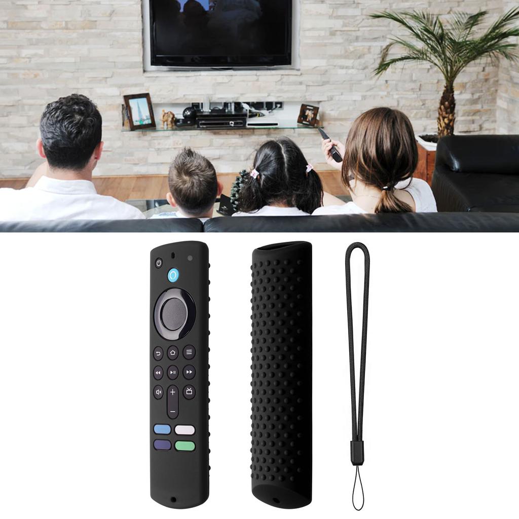Remote Control Silicone Cover for TV Stick Anti Slip Silicone Protective Case with Lanyard 3rd Gen