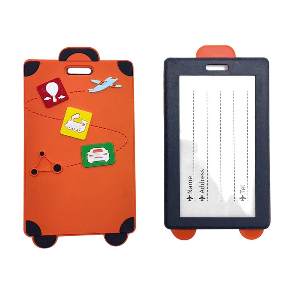Soft Silicone Luggage Tag Durable Suitcase ID Tag with Clear Address Window and Secure Attachment for Travel Bags and Suitcases