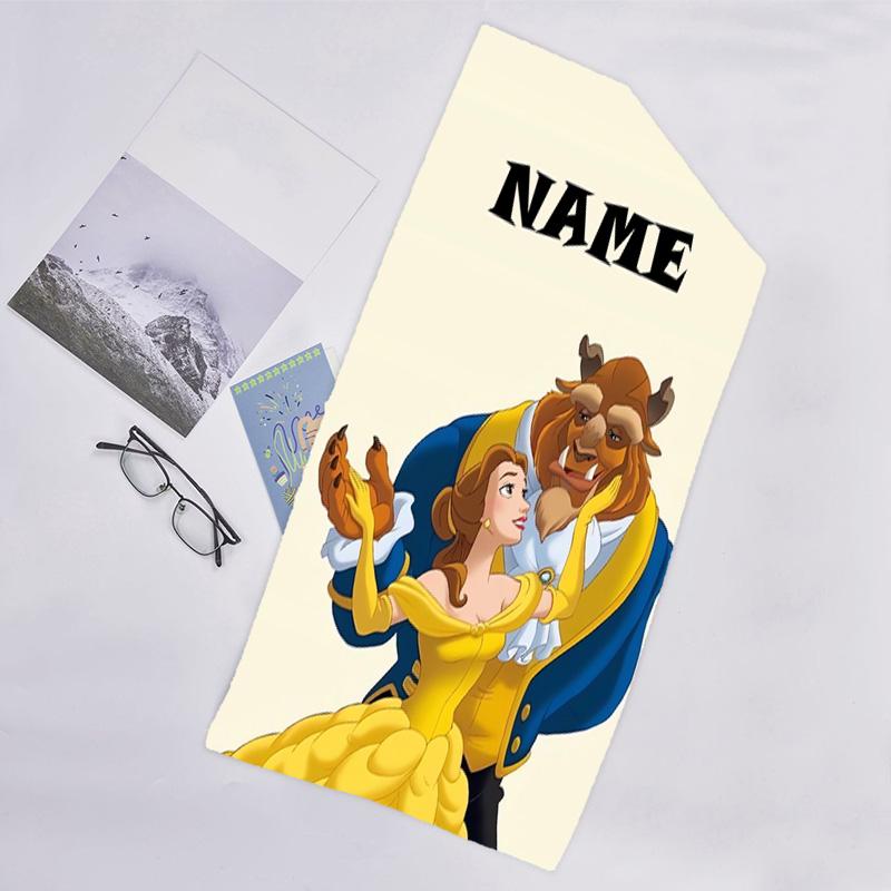 1pc Princess9 Beach Towel with Custom Name, Beach/Swimming/Bath/Picnic/Camping Towel, Suitable for Seaside Beaches