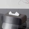 Metal Tissue Box Leather Simple Creative Storage Tissue Paper Case Elegant Rectangular Napkin Box Home Table Tissues Organizer