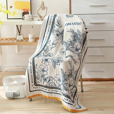 Colorful Cotton Four-Layer Cartoon Bath Towel - Absorbent and Soft for Adults, Couples, All Seasons