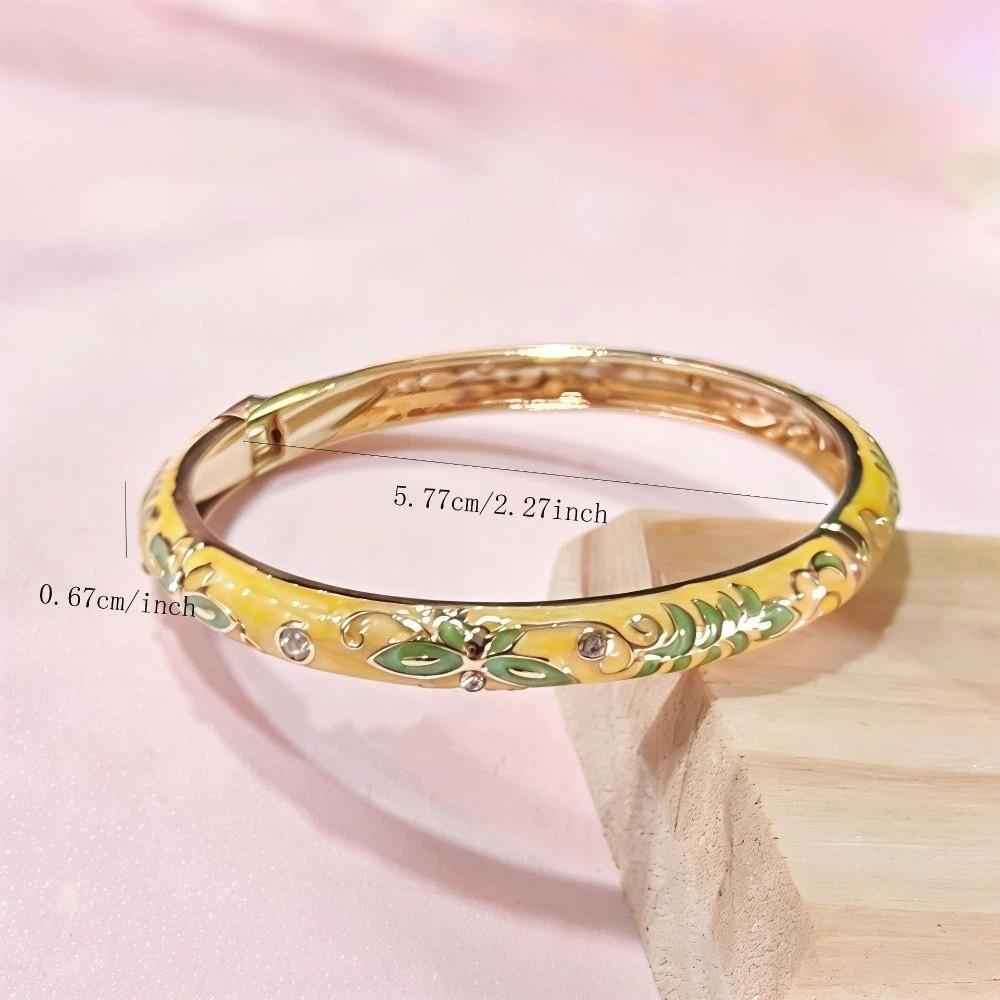 Colorful Vintage Cloisonne Bangle Enamel Women's Hand Bracelet Stacking Wear