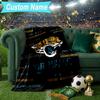 Custom Name Blanket Jaguar Team Spirit Blanket Bedding Blanket for Travel, Camping, Living Rooms, Offices, Sofas, Fan Christmas Gift