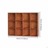 12 Compartment Wooden Shelf Wood Wall Mounted Cubby for Collectors 12grid