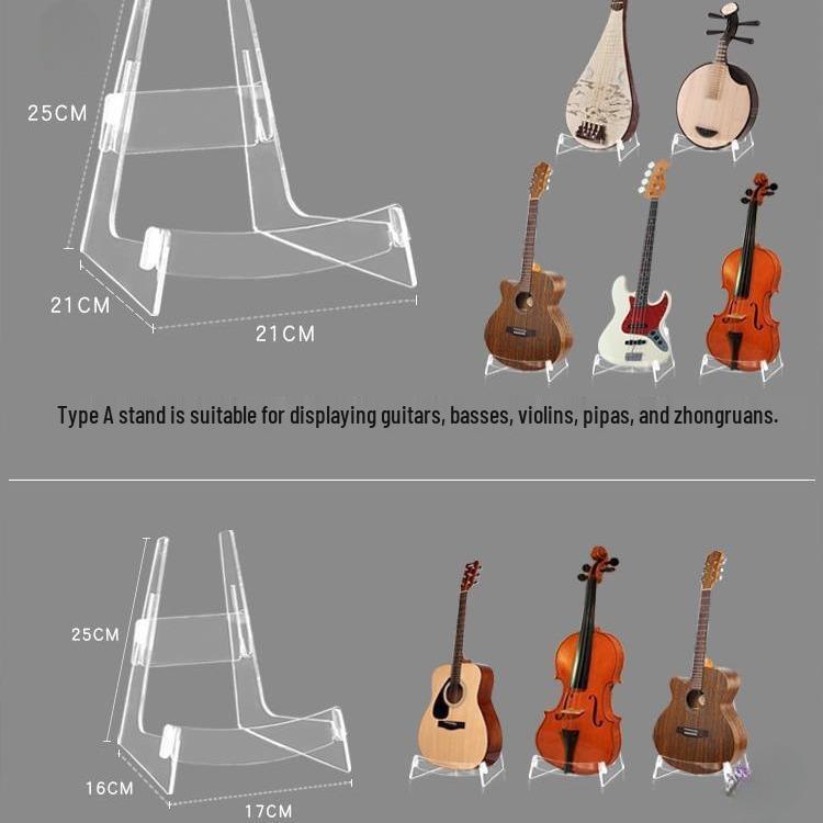 Acrylic Stand for Guitar, Ukulele, Violin, Bass, Zhongruan, Classical Instruments