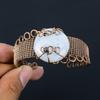 Moonstone Gemstone Pure Copper Wire Wrapped Handmade Cuff/ Bangle Jewelry For Christmas Gift
