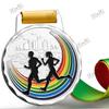 Running Runner Gold Medals Trophy Award With Neck Ribbons Express Medal Various Souvenir School Sports Prize Gift Custom Made