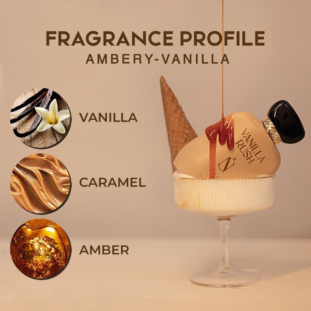 Nisara Vanilla Rush Gourmet Perfume For Woman 100 Ml | Long Lasting Eau De Parfum