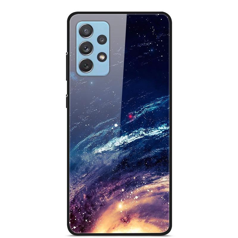 For Samsung A52 A72 2021 Case Hard Tempered Glass Case Back Cover For Samsung Galaxy A52 A72 A 52 A 72 Case Protective Bumper