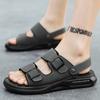 New Summer Men Buckle Sandals Breathable Leather Men Beach Flip Flop Brand Men Casual Shoes Comfortable Slip-on Men's Shoes Air