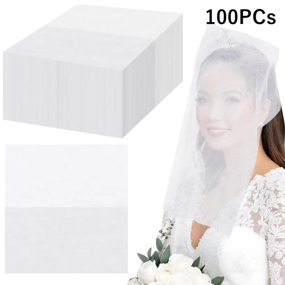 100Pcs Non-Woven Face Makeup Protector Hood Breathable Cosmetic Face Cover  Fitting Rooms