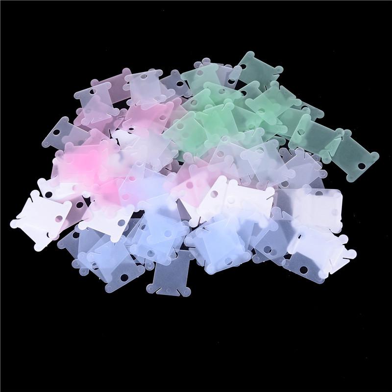 100Pcs/Set Embroidery Floss Craft Diy Thread Bobbin Cross Stitch Storage Holder