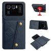 PU Leather Wallet Phone Case for Xiaomi 11 Ultra Multiple Card Slots Dual Metal Button Closure Shockproof Full‑Body Protective Cover