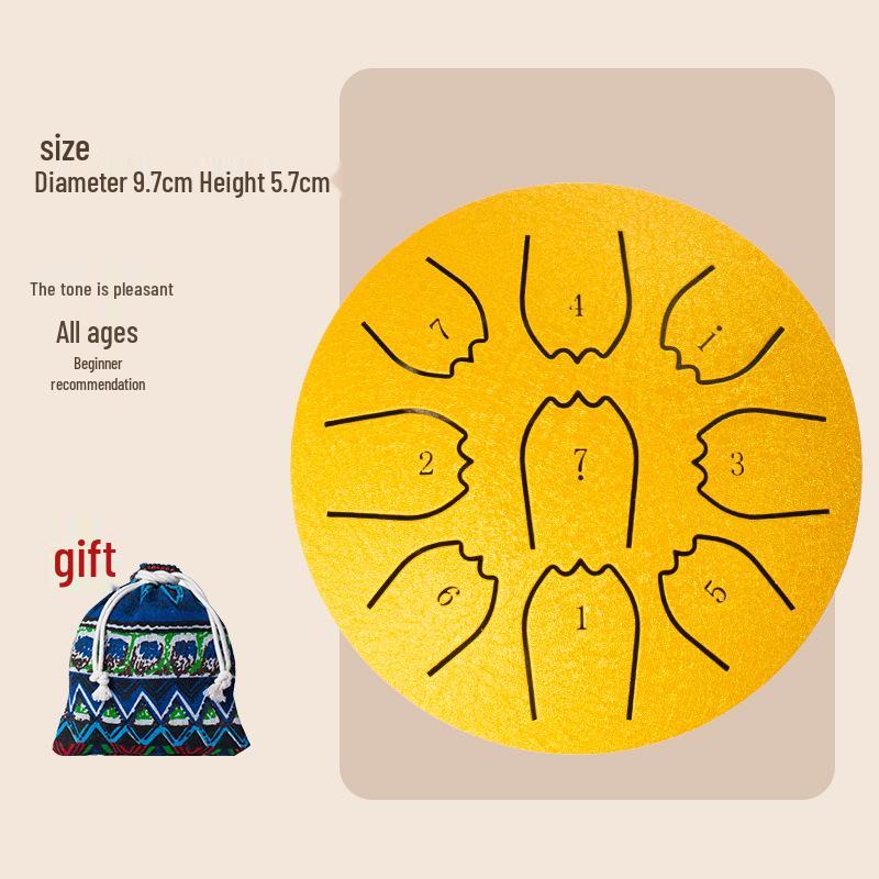 6-inch 11-tone Ethereal Steel Tongue Drum - Beginner to Professional Instrument for Kids & Adults