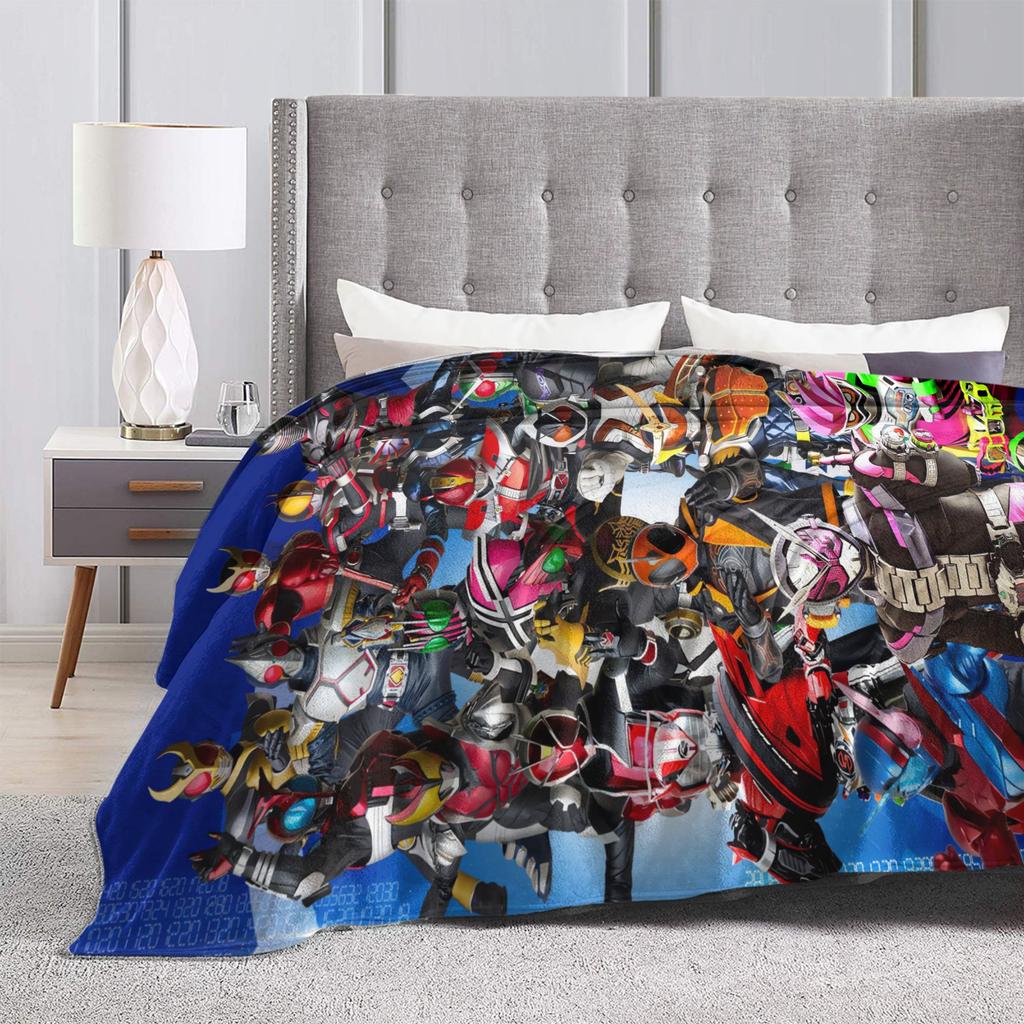 Reiwa Kamen Rider Plush Blanket Child Flannel Throw Blanket For Couch Bed Warm Soft Quality Bedspread Present