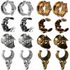 PAIR Stainless Steel Copper Snake/Dragon Style Ear Plugs Ear Gauges Screw Stretcher Flesh Tunnels Body Piercing Jewelry 4