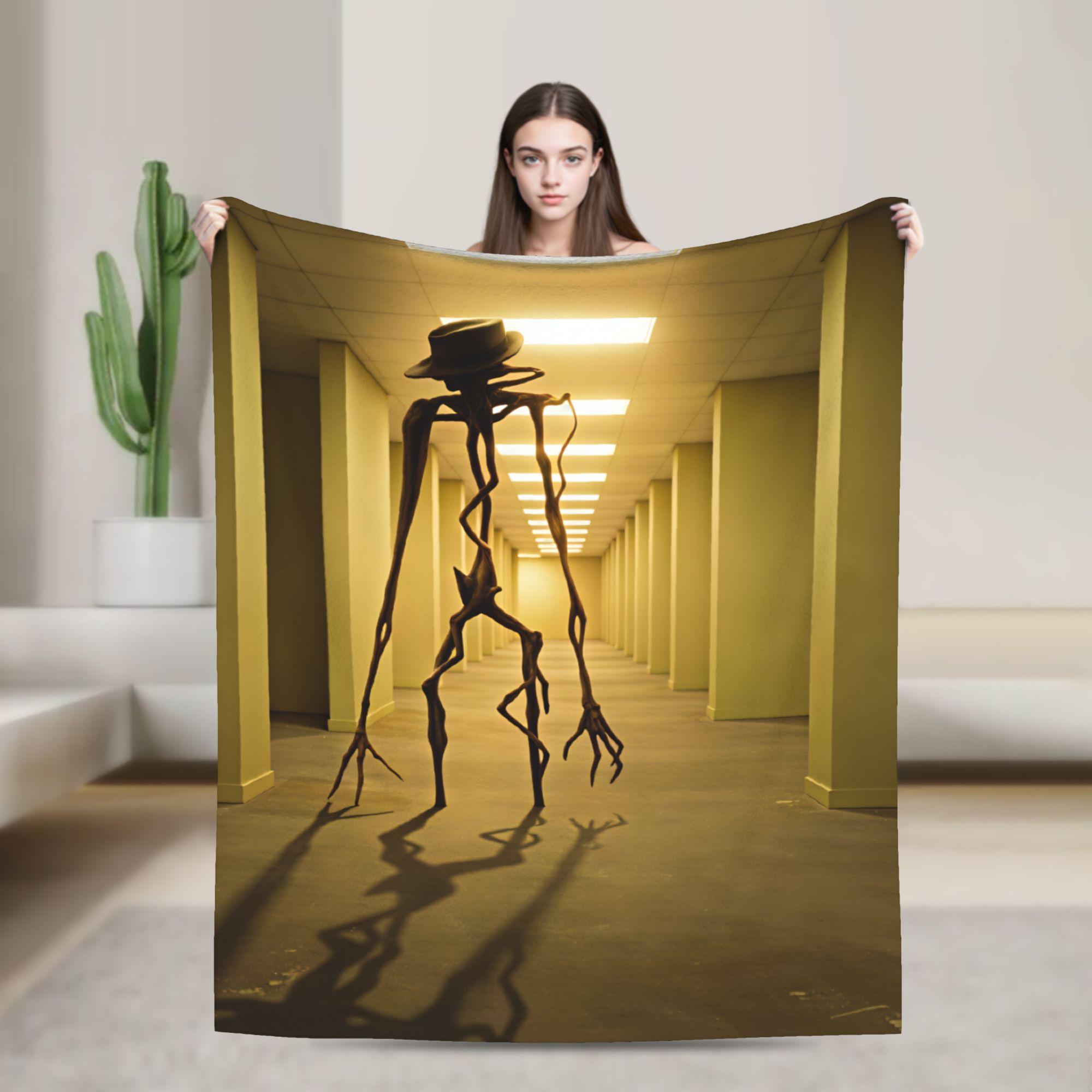 Happy Adults Toys Unisex Horror Movie Backrooms Warm Blanket Picnic Plush Throw Blanket Pattern Bedroom Flannel Bedspread Sofa Bed Cover