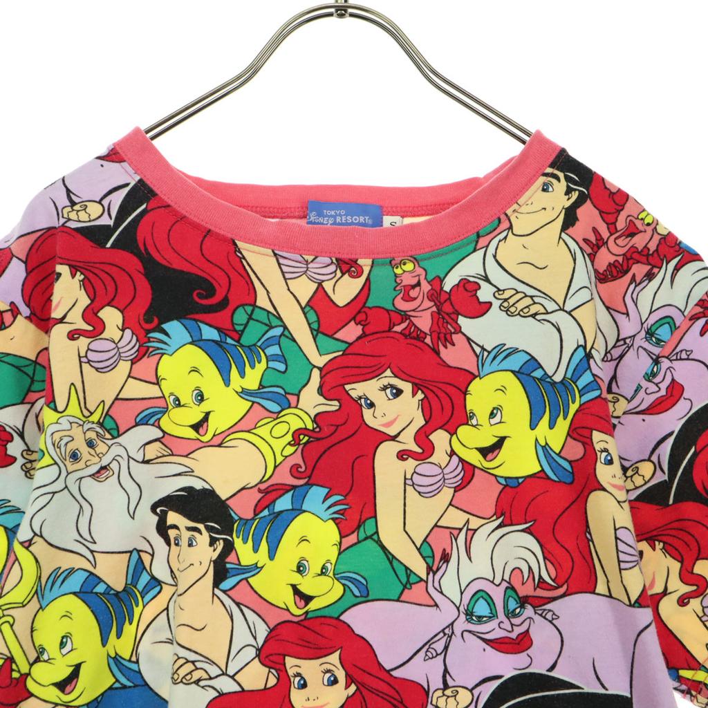 Disney Print Short Sleeve T-shirt S Pink Women Used