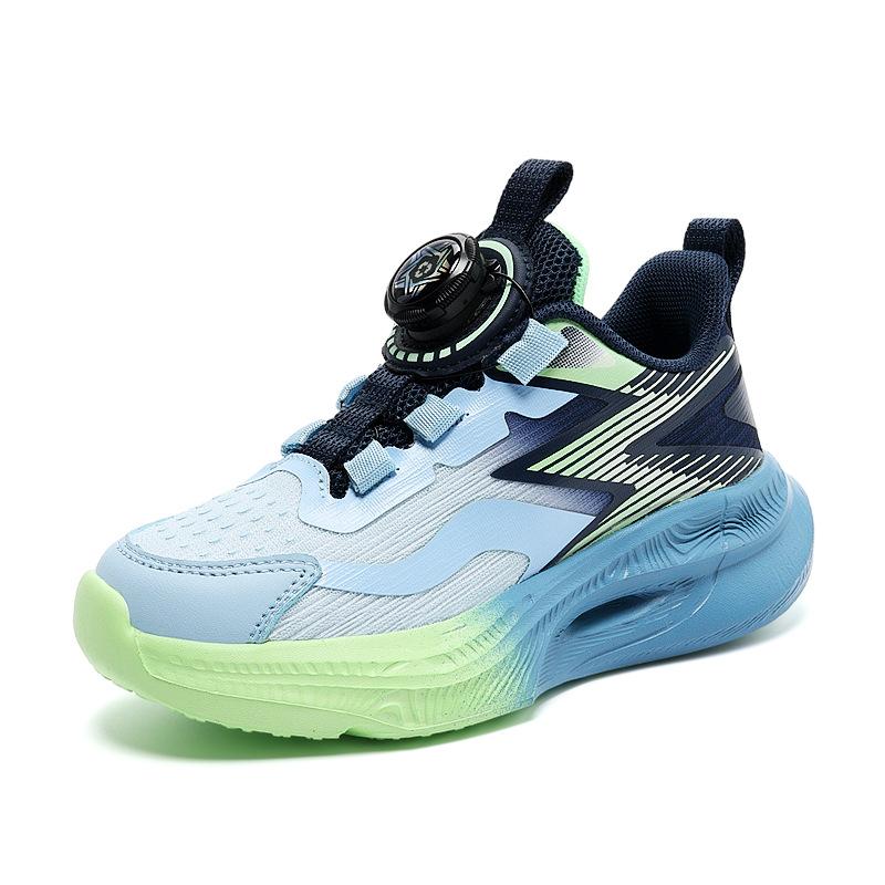 Boys Shoes 2025 Autumn New Children's Mesh Sports Shoes Knob Buckle Primary School Girls Casual Running Shoes