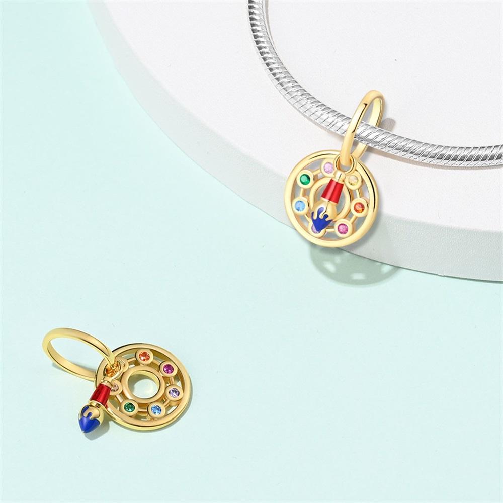 Charms Copper Art Music Theme Series Beaded Pendant For 3Mm Original Bracelet Necklace Women'S Luxury Exquisite Jewelry Gift