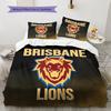 Brisbanelions Pattern Bedding Quilt Set Quilt Cover Pillowcase Home Decoration Birthday Gift (1 * Duvet Cover + 2 * Pillowcase, Without Core)
