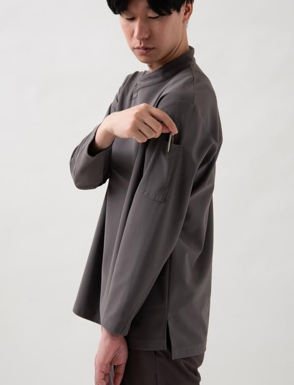 Seven Uniform CA2147-6 Coat/Long Sleeve, Taupe, Size S