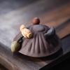 Creative Purple Clay Tea Pet Tea Table Sculpture Ornaments Home Desktop Figurine Decoration Chinese Zisha Tea Set Accessories