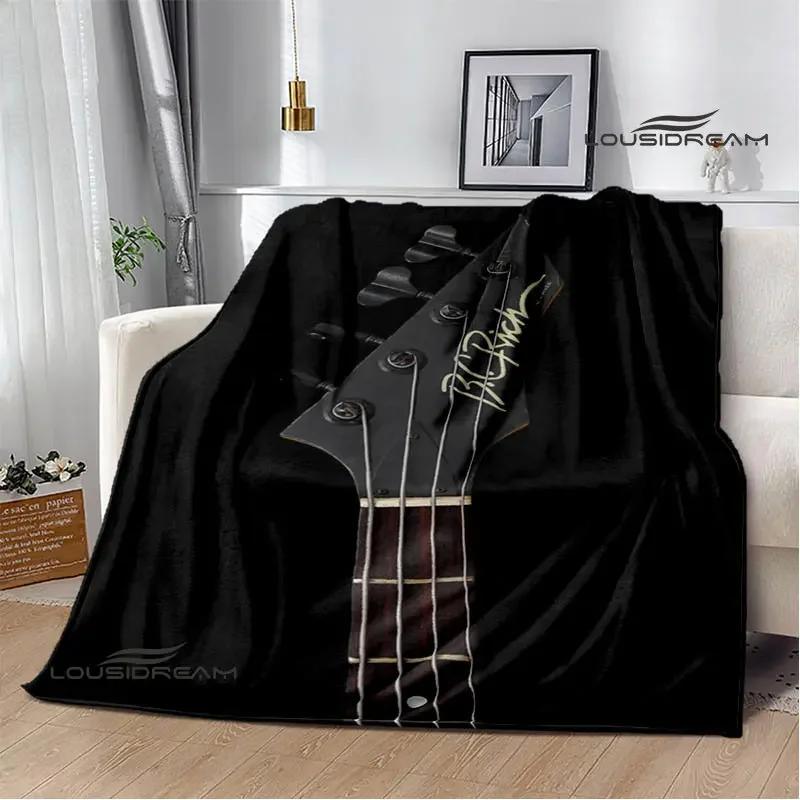 B.C.rich Guitar Logo Printed Blanket Flange Blanket Soft and Comfortable Blanket Warm Blanket Blankets for Beds Birthday Gift