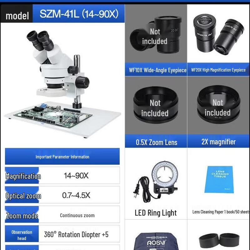 AOSVI Binocular Stereo Zoom Microscope
