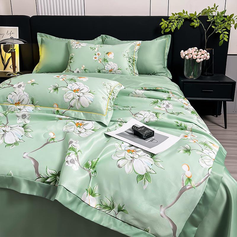 Tencel Summer Quilt Set: 25 Designs - Lightweight Silk, Washable, Perfect for Student Dorm Beds