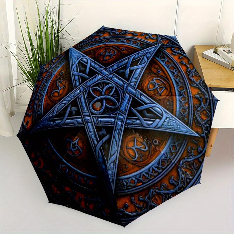 Enchanted Pentagram Wall Decor: Mystical Art for Your SpaceUmbrella, Portable 3-Fold Umbrella for Men & Women,Christmas Gift ES188