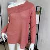 2026 Autumn Women's One-Shoulder Knit Sweater – European & American Off-the-Shoulder Irregular Style