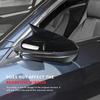 Horn Style Side Mirror Cap Rearview Mirror Cover for Honda Civic 10th Gen Exterior Accessories 2016 2017 2018 2019 2020 2021