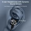 In-ear kablede ørepropper Forbedret bass med støyreduserende mikrofon HiFi-lyd Type-C kablede øretelefoner Datatelefoner