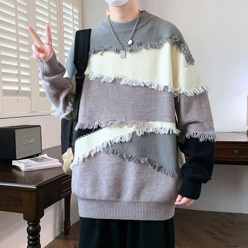 

Hot sale, popular, new casual half-crew neck sweater in autumn and winter, men s bottomed knitted sweater M сірий колір