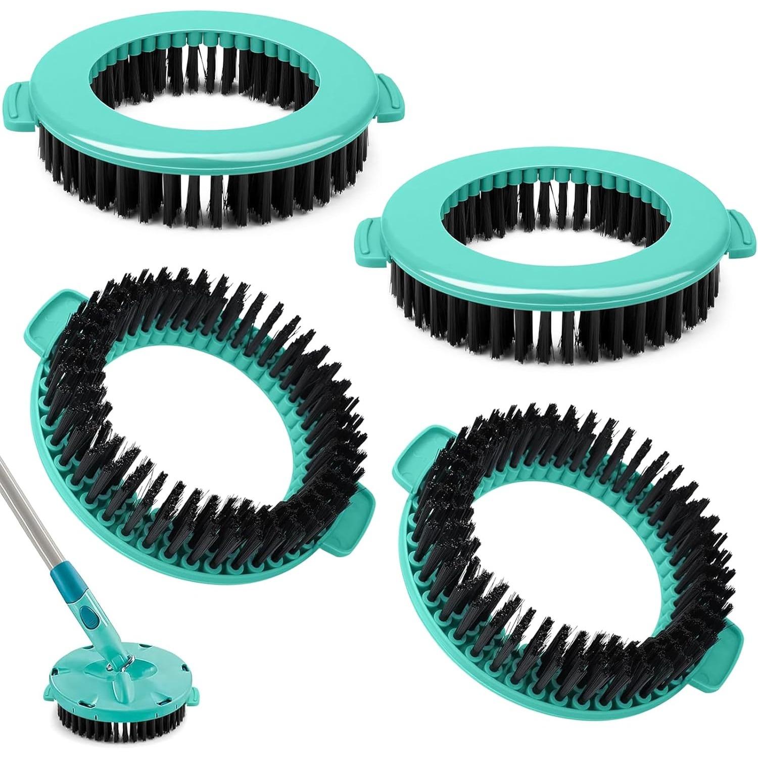 Комплект из 4 сменных насадок для швабры Leifheit Clean Twist Disc Mop Ergo – Прочные сменные насадки для Leifheit, Подходят для всех типов полов 4-Pack