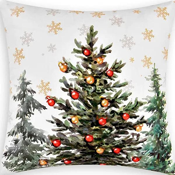 New Christmas Gingerbread Man Candy Decorative Pillow Cover Home Living Room Holiday Party Pillow Cover