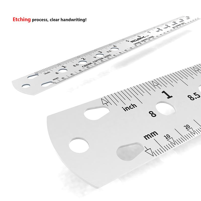 

1Pc Steel Bike Spoke Ruler Bike Spoke Length Gauge Crank Ball Bearings Cotter Pin Measuring Tool Double Sided Metric Imperial