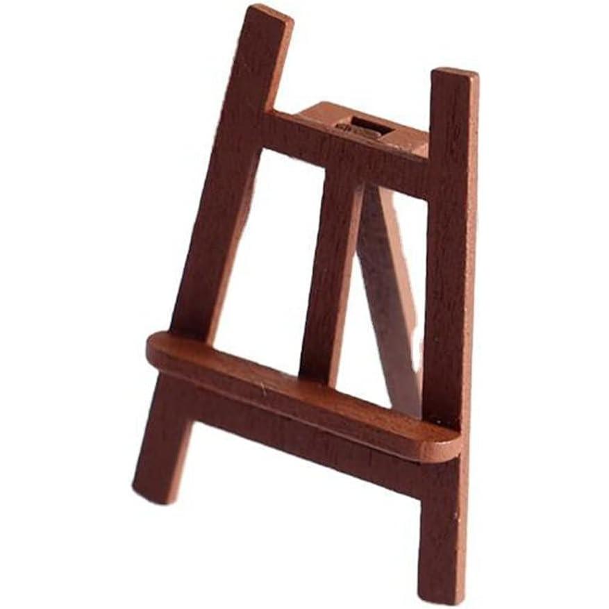 Puppenhaus-Dekorationszubehör, Miniatur-Staffelei aus Holz, Mini-Kreidetafel, Miniatur-Kunstbedarf für Puppen 1:12 Miniatur-Spielset