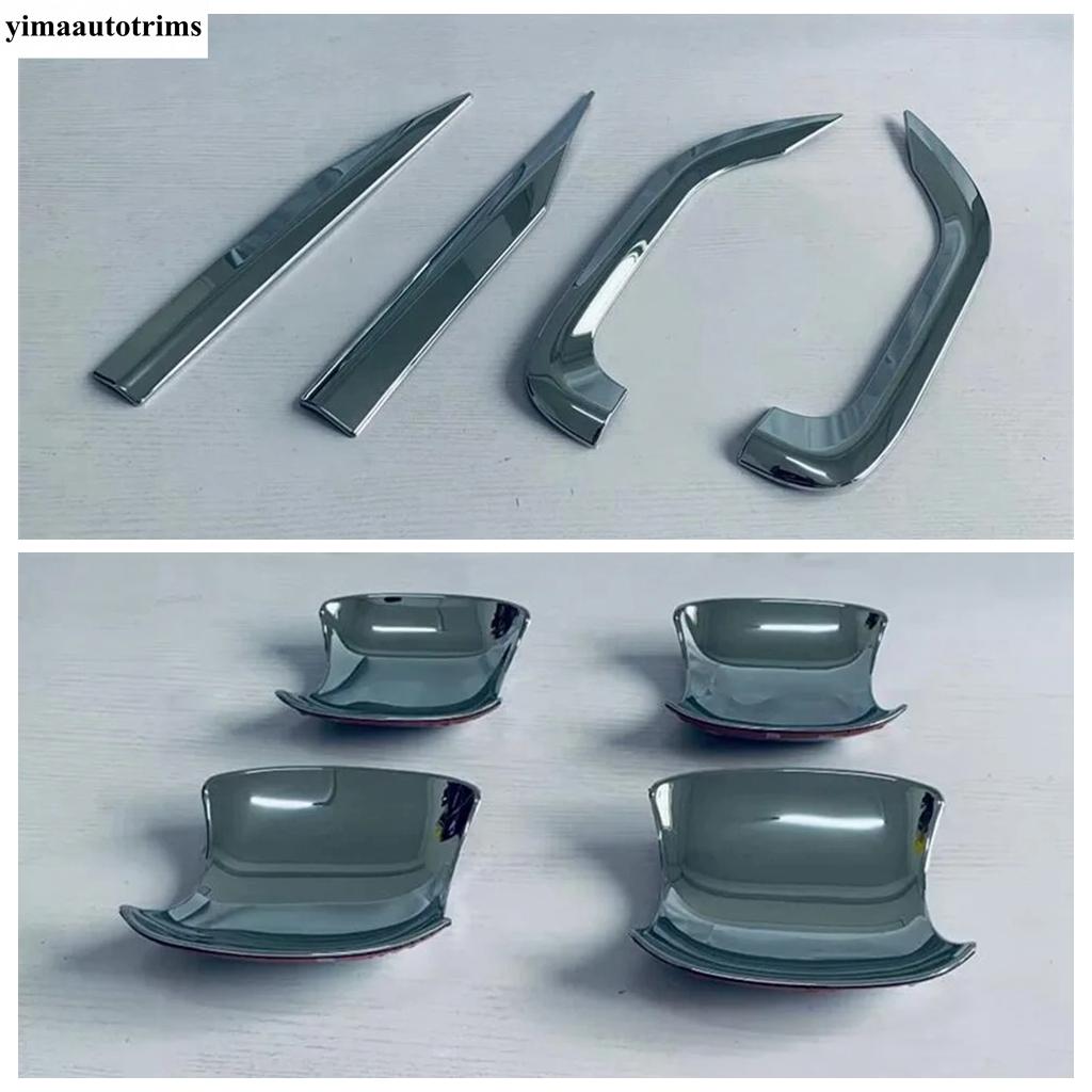 Outer Door Bowl / Rear Bumper Fog Light Lamp Eyebrow Cover Trim For Toyota Alphard Vellfire 40 Series 2024 ABS Accessories