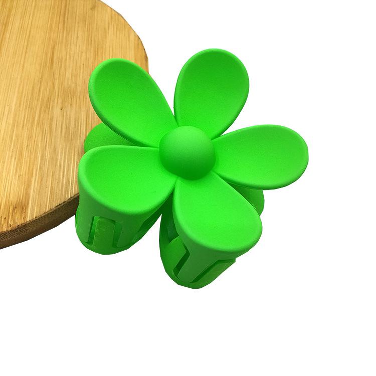 Matte Flower Hair Claw: Five-Petal Clip for Updo & Ponytail