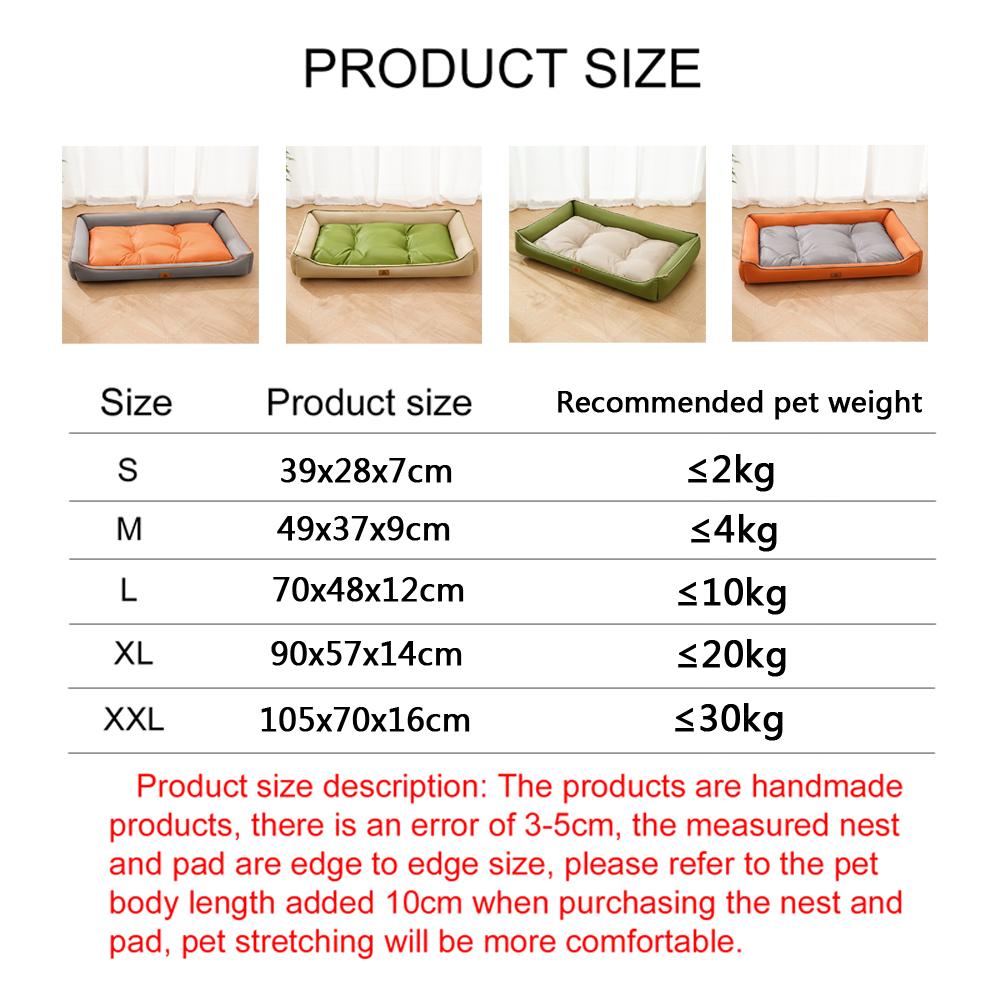 Soft Small Dog Bed Waterproof Large Dog Mat Sleeping Kennel Comfortable Dog Sofa Elastic Cat Sofa Bed Cushion Accessories