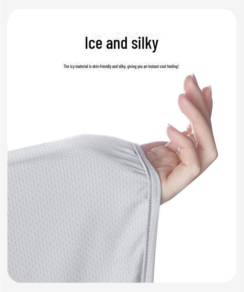 Tricou cu mânecă scurtă pentru bărbați și femei, respirabil, rezistent la UV, cu uscare rapidă, din mătase de gheață, pentru sporturi de vară în aer liber