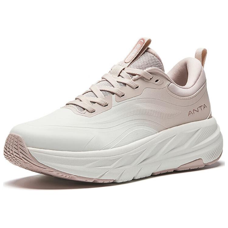 New Anta Divine Travel 10 Cushioning Anti Slip And Wear Resistant Low Top Training Running Shoes Women's White Pink 122517718-11