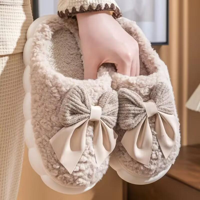 Warm Furry Non-Slip Winter Cotton Slippers with Thick Sole for Men & Women