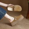 Women's Slippers Thick-soled Mules with Closed Toe for Women Large-size Comfortable Half-slippers Female