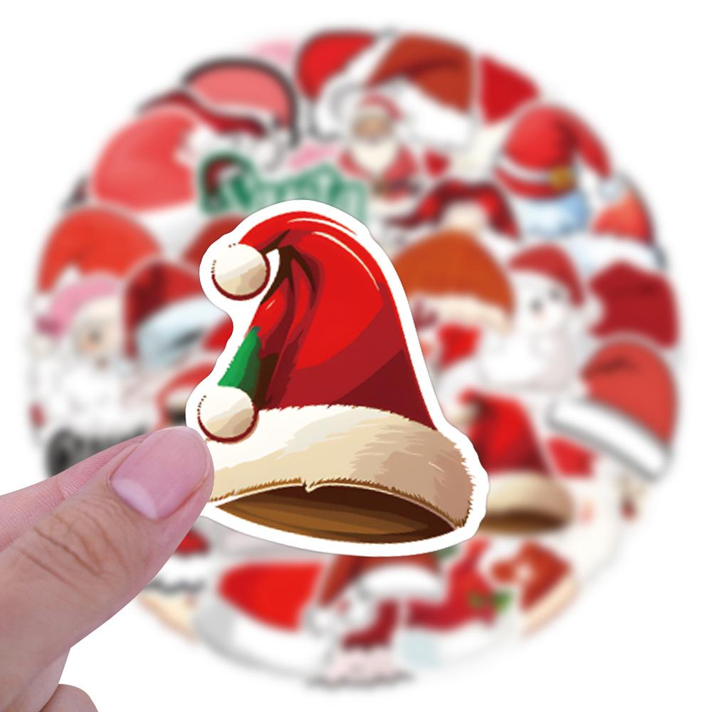 55 New Santa Hat Graffiti Stickers Decorative Scooter Notebook DIY Stickers