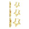 3 Pairs/set Punk Geometric Star Hoop Earrings for Women Simple Gold Color Copper Metal Circle Huggie Earrings New Unisex Jewelry