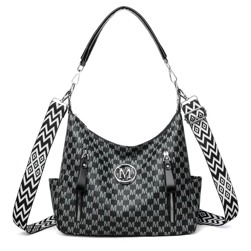 New Large-capacity Tote Bag Fashionable Retro Simple Printed Shoulder Messenger Bag Casual Bag