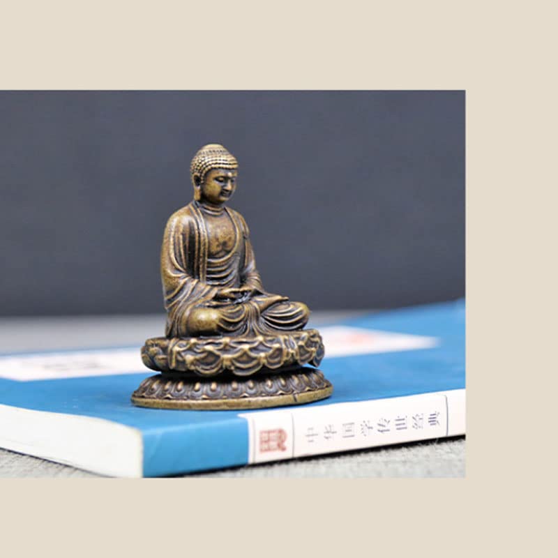Miniature Buddha Seated Shaka Suitable for and Tendai Bronze Principal Buddha Statue for Buddhist Altar Statue, Nyorai, 5cm, Soto, Rinzai, Sects,